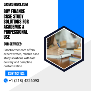 Buy Finance Case Study Solutions for Academic & Professional Use